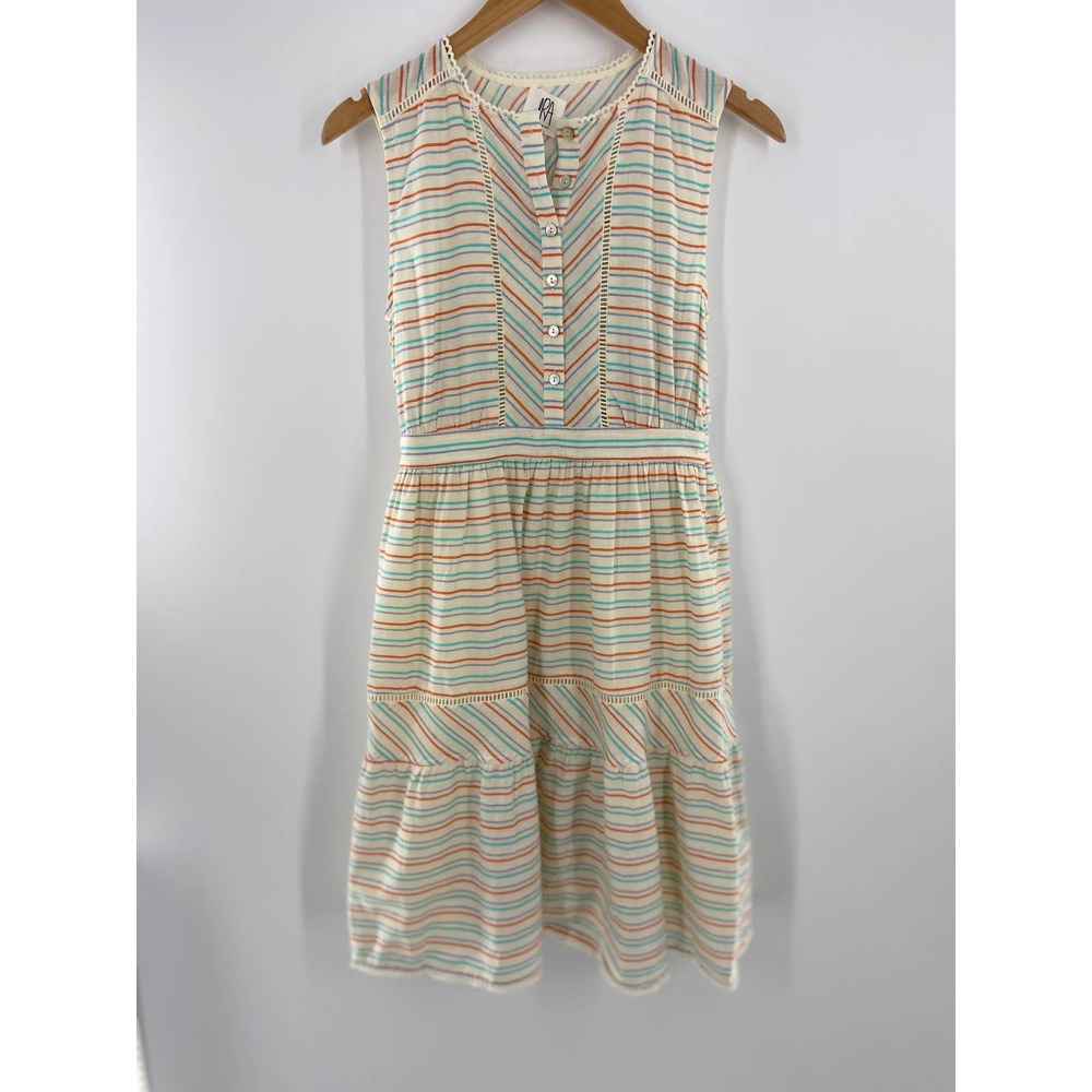 dra Dress XS Stripes fit and flair sleeveless NWT - Picture 2 of 5